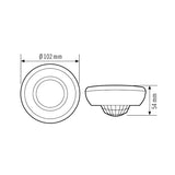 ESYLUX Präsenzmelder 180-360° AP ws IP40 Basic PD 360/24 Präsenzmelder 2300W