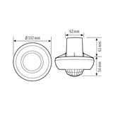 ESYLUX Bewegungsmelder 180-360° EB ws MD 360/24 Basic FM BWM IP40 2300W