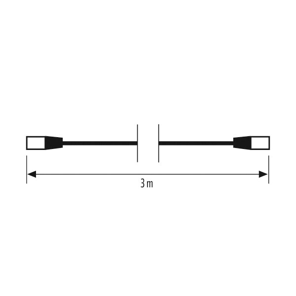 ESYLUX Verbindungskabel ws 3000mm CABLE RJ45 3m WH