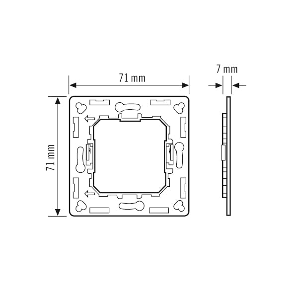 ESYLUX Montagerahmen ws Zubehör PUSH BUTTON FRAME FOR MOUNTING PLAT