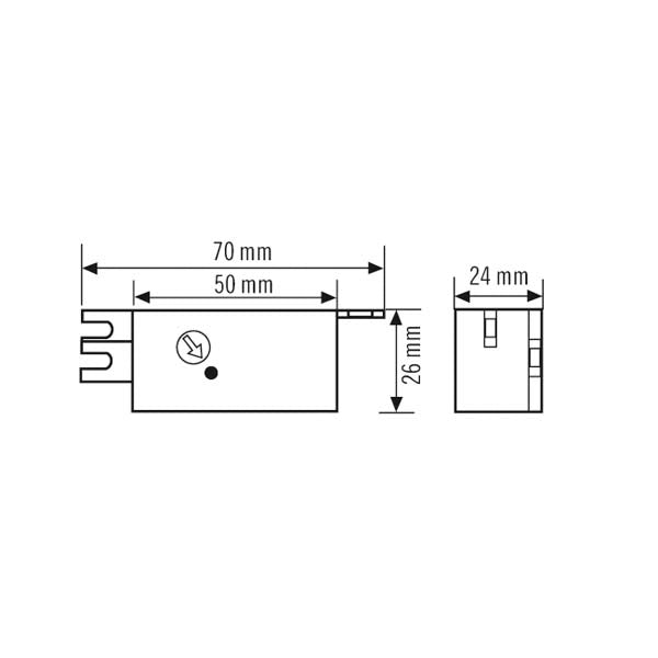 ESYLUX Dämmerungsschalter EB 1S 1000W ws CDS -E 60s/ein 60s/aus IP44