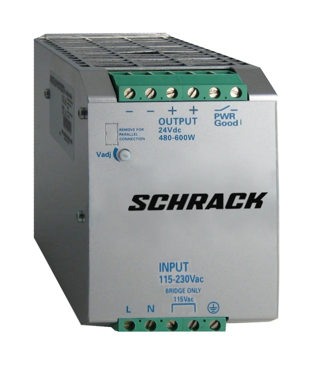 Einphasiges Netzgerät getaktet, 230VAC/24VDC, 22A bei 50°C
