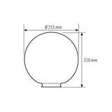 ESYLUX Ersatzglas 360° sym direkt Kst Systemglas AL GARDA 215x210mm