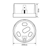 ESYLUX Montageplatte alu 100mm H60mm ALVA BL 700/100 BASE PLATE AN