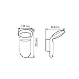 ESYLUX LED-Wandanbauleuchte 9W 5000K sw OL/AOL OL WL 100 OP 900 850 BK 900lm