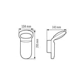 ESYLUX LED-Wandanbauleuchte 10W 3000K sw OL/AOL OL WL 100 OP 900 830 BK 850lm