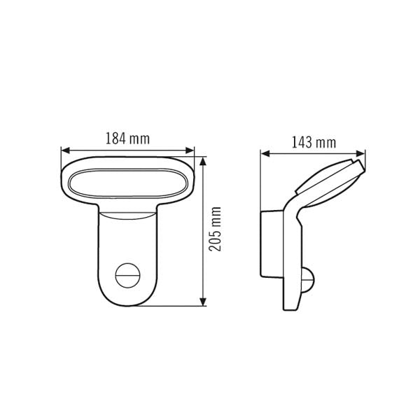 ESYLUX LED-Sensorleuchte 17W 3000K ws OL/AOL AOL WL 200 OP 1600 830 MD WH 1600
