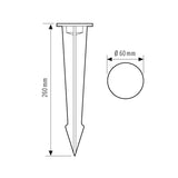 ESYLUX Erdspieß sw Alu Zubehör FL GROUND SPIKE BK