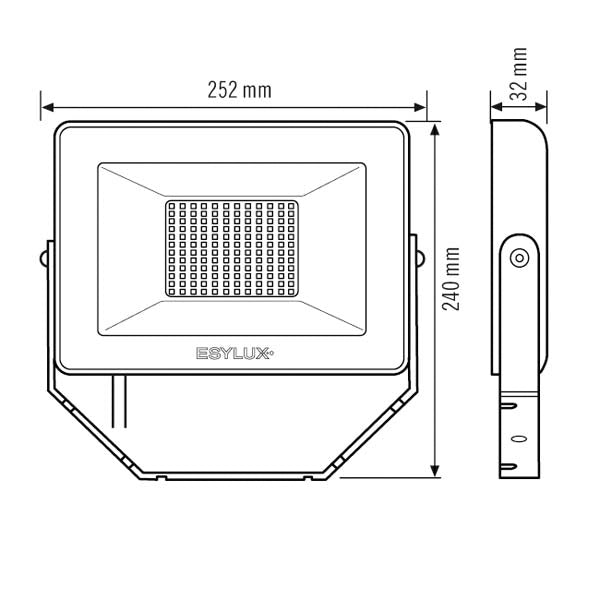 ESYLUX LED-Strahler 50W 3000K 5000lm sw OFL/AFL BASIC OFL BASIC LED 50W 3000K BK
