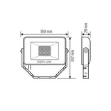ESYLUX LED-Anbaustrahler 10W Konv 1LED OFL/AFL BASIC BASIC OFL TR 1000 840 WH w