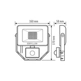 ESYLUX LED-Anbaustrahler 10W Konv 1LED OFL/AFL BASIC BASIC AFL TR 1000 840 MD W