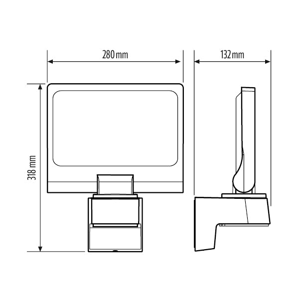 ESYLUX LED-Wandstrahler 70W Konv 1LED ws SUNJA FL TR 10500 827/840 WH 2700-4000K