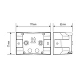 ESYLUX Eckbock ws Kst L62mm B111mm H71mm SUNJA EDGE MOUNTING WH