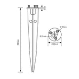 ESYLUX Betonanker zink ST 90mm H590mm ALVA GROUND SPIKE 100