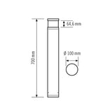 ESYLUX LED-Pollerleuchte 7W IP65 4000K ALVA BL 700/100 TR 360° 600 840 DAL 600l