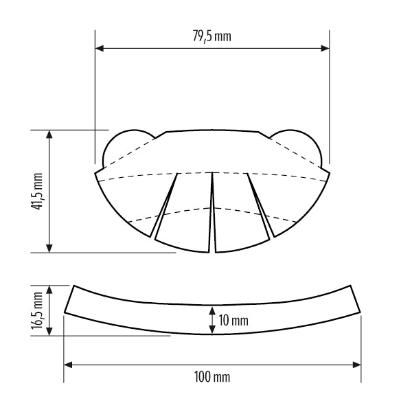 ESYLUX Linse sym direkt Kst 100x58x0,2mm WILMA LENS MASK STICKER