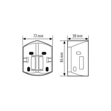 ESYLUX Eck-Adapter sw Zubehör Zubehör RC EDGE MOUNTING BK