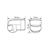 ESYLUX Bewegungsmelder 0-120° AP rws BWM MD 120 WH IP44 1000W