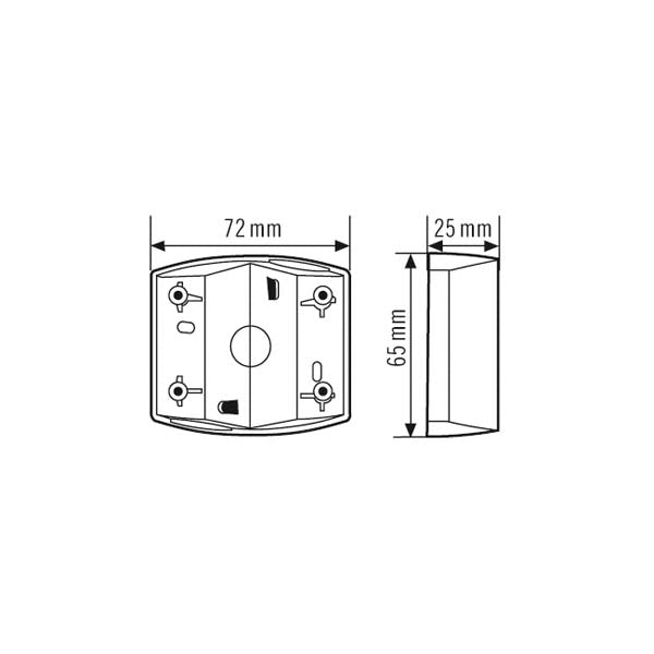 ESYLUX Eck-Adapter sw Zubehör Zubehör MD EDGE MOUNTING BK