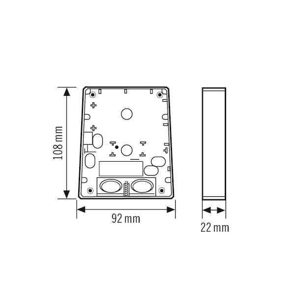 ESYLUX Montagesockel gr Zubehör DEFENSOR WALL PLATE WITH TPE AN