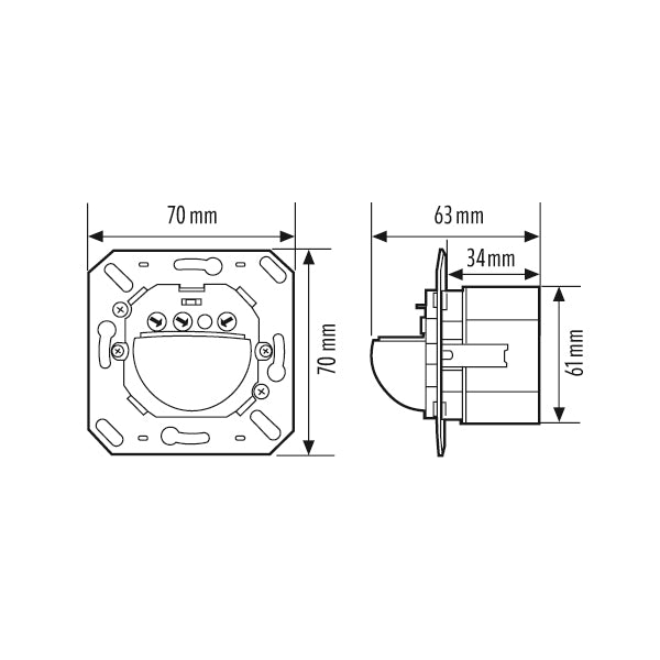 ESYLUX Bewegungsmelder 180° UP ws BWM STANDARD MD 180i/R IP20 fernb 2300W