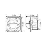 ESYLUX Präsenzmeldersensor UP 0-180° ws STANDARD MD/PD 180 Slave IP20