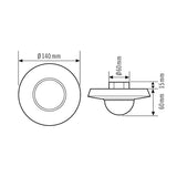 ESYLUX Präsenzmeldersensor UP 0-360° rws STANDARD PD 360/24 Slave IP20