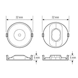 ESYLUX Linse ws sym/asym direkt Kst ELH-2 RM OPTICS AND LENS COVER SET 32x6