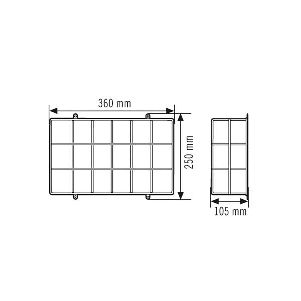 ESYLUX Schutzkorb ws ST Zubehör SLF 30 BASKET GUARD WALL