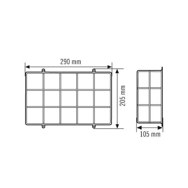ESYLUX Schutzkorb ws ST Zubehör SLE 24 BASKET GUARD WALL