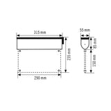ESYLUX LED-Sicherheitsleuchte 3W 25m SLC EL LED 3h 25m IR SC/C WBM Ausleger
