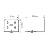 ESYLUX Montageplatte sw Edst L150mm SLP-2 WALL MOUNTING PLATE B130mm H110mm