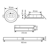 ESYLUX LED-Sicherheitsleuchte 4W 4000K SLG EL LED 3h IR RM EB auto.Selbstt