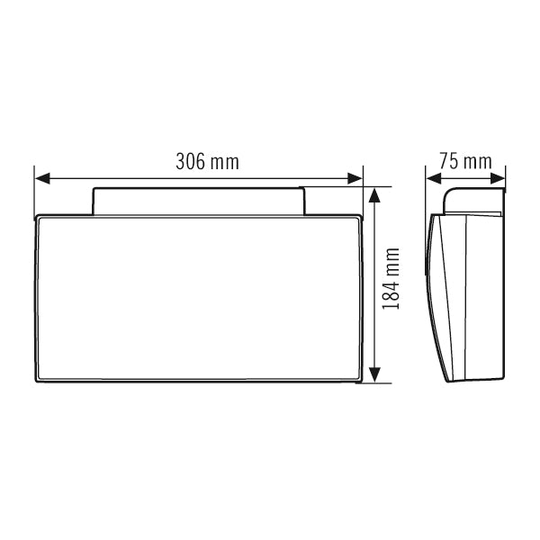 ESYLUX LED-Sicherheitsleuchte 4W 4000K SLE/SLF SLF EL LED 3h/8h 30m IR SC/C WM