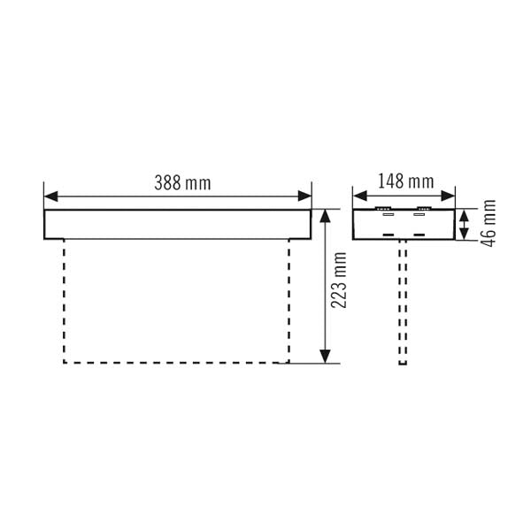 ESYLUX LED-Sicherheitsleuchte 3W 32m SLX EL LED DISPLAY 8h 32m IR SM Aufb/Ein