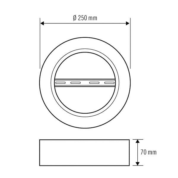 ESYLUX Aufbaurahmen ws Alu 165mm Zubehör ELSA-2 MOUNTING FRAME 165 SM WH