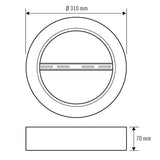 ESYLUX Aufbaurahmen ws Alu 225mm Zubehör ELSA-2 MOUNTING FRAME 225 SM WH