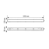 ESYLUX LED-Feuchtraumleuchte 39W 4100K OLIVIA MPL 1265 OP 3800 840 IP65 3750lm