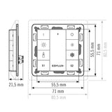ESYLUX Tastsensor UP ws mt 8f 8pkt LED PUSH BUTTON x8 TW inkl.Ankoppl