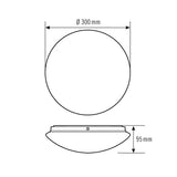 ESYLUX LED-Sensorleuchte 11,5W 4000K ws ELLEN WCL 300 OP 1600 840 IP20 MD 1350lm