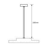 ESYLUX Befestigungsset ws Alu L1000mm SVENJA POLE PENDULUM SET 1000