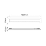 ESYLUX LED-Deckenanbauleuchte 31,3W ws LENJA CL 1200 DDP OP 4500 840 IP44 4000K