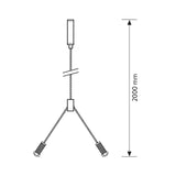 ESYLUX Seilabhängung si ST L2000mm LENJA PDL WIRE PENDULUM SET 2000