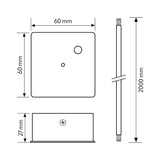 ESYLUX Leuchtenanschlussadapter ws 5p LENJA PDL CANOPY WITH CABLE 5x0.75 2000m