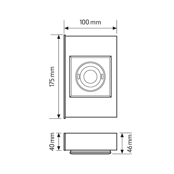 ESYLUX Anwesenheitssensor IP20 LENJA PDL 100 END CAP WITH PD-FLAT