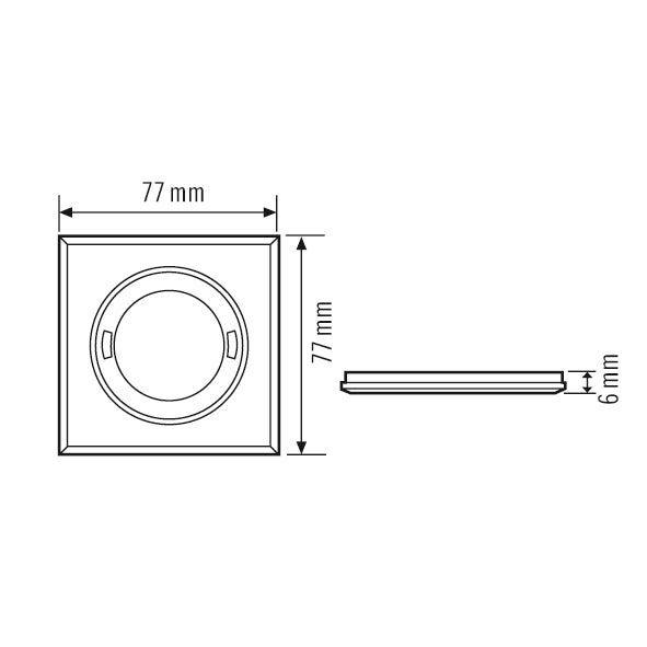 ESYLUX Abdeckung ws Zubehör Zubehör FLAT COVER SQUARE WH