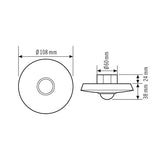 ESYLUX Präsenzmeldersensor UP 0-360° rws Compact PD-C 360/8 Slave IP20