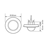 ESYLUX Präsenzmeldersensor UP 0-360° rws Compact PD-C 360/24 Slave IP20