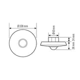 ESYLUX Bewegungsmelder 180-360° UP rws Compact MD-C 360i/8 BWM IP20 fernb