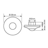 ESYLUX Präsenzmelder 180-360° UP sw IP20 PD-C 360/8 Slave BK Präsenzmelder